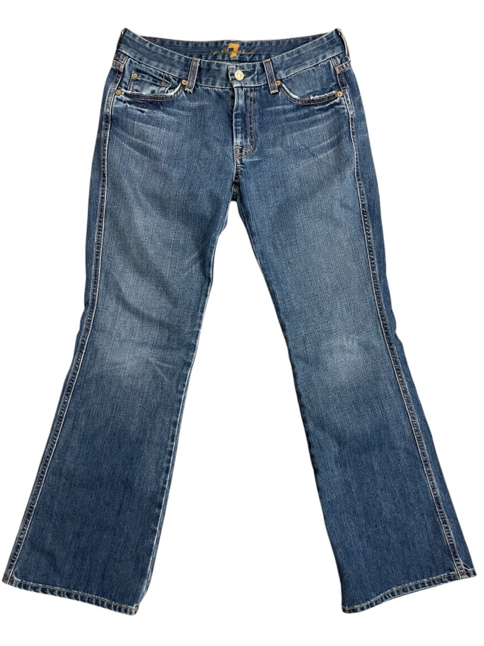 7 for all Mankind Vintage A Pocket 100% Cotton Low Rise Bootcut Jeans